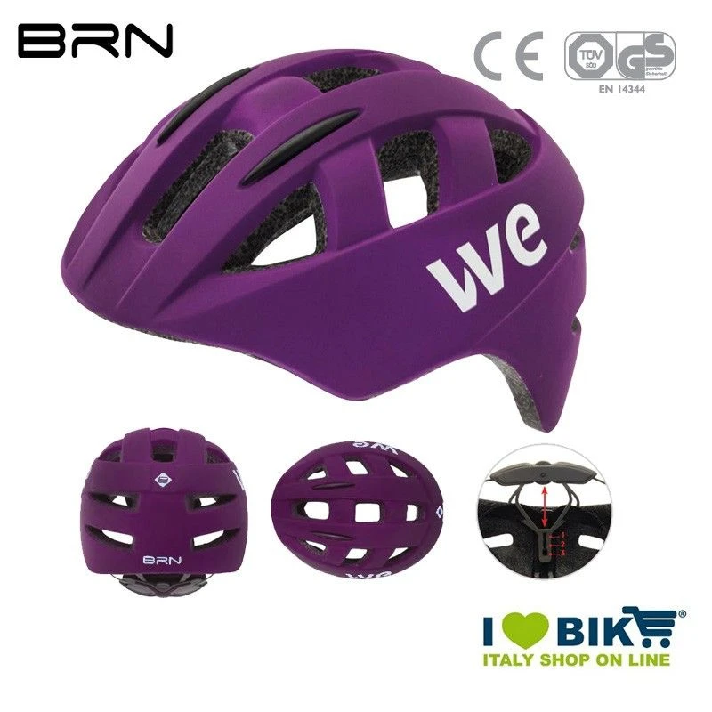 Casco BRN WE Lilla Opaco, Taglia Unica, 54-58 Cm