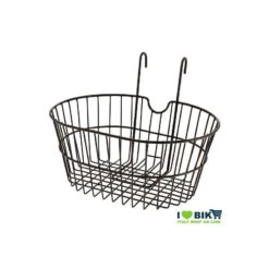 Cesto Anteriore In Ferro Con Ganci Nero Negozio Shop