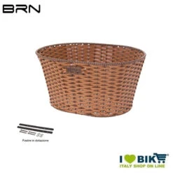 BRN Shop On Line Cestini Per Biciclette In Ecopelle Tondo Miele Negozio Accessori Ciclismo Prezzi -Shimanotoz Outlet cesto in ecopelle tondo miele 2