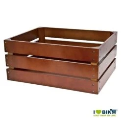 Cesto In Legno Marrone Parigi Per Biciclette Old Style Vntage Ricambi Bici Cassettina