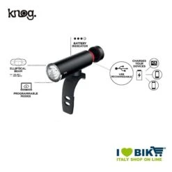 KNOG Fanale 450 LUMENS / 850mAh PWR COMMUTER Con Ricarica Usb -Shimanotoz Outlet fanale 450 lumens 850mah pwr commuter con ricarica usb 1