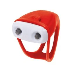 Shop On Line Vendita Fanalino BRN Silicone Pongo Anteriore Rosso Batterie Incluse Negozio Shop Biciclette