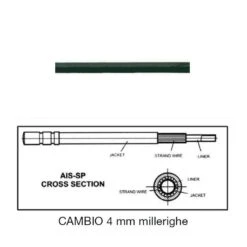 BRN Guaina Cambio 4 Mm Con Teflon Tipo Millerighe Nera Per Bicicletta Vendita On Line Freni Bici E Ricambi Freno