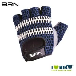 Guanti Ciclismo BRN VINTAGE Veloce, In Ecopelle E Cordura, Blu