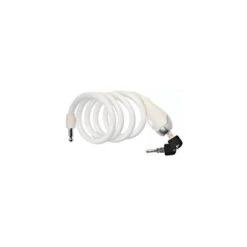 Vendita On Line Lucchetto Per Bici A Spirale In Silicone 120 Cm X 12 Mm Bianco Negozio Shop Accessori Bici
