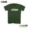 Maglietta Cinelli Ciao, Maniche Corte, In Cotone, Verde Giaguaro -Shimanotoz Outlet maglietta cinelli ciao maniche corte in cotone verde giaguaro
