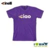 Maglietta Cinelli Ciao, Maniche Corte, In Cotone, Viola -Shimanotoz Outlet maglietta cinelli ciao maniche corte in cotone viola bike shop