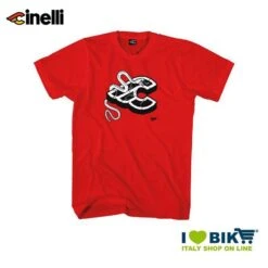 Maglietta Cinelli Mike Giant, Maniche Corte, In Cotone, Rossa