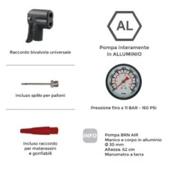 Pompe BRN AIR Con Manometro Rossa Online Shop -Shimanotoz Outlet pompe brn air con manometro rossa bike shop 1