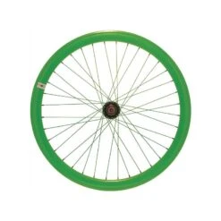 Ruota Posteriore Fixed Profilo 43 Mm In Alluminio Verde Fluo Fixed Bike Shop