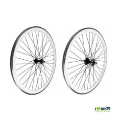 Ruote Fixed 28 36 Raggi Mozzi Con Sfere Colore Bianco -Shimanotoz Outlet ruote fixed raggi 9x4 su cuscinetti colore bianco 1