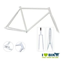 Telaio In Acciaio Fixed 50 Con Congiunzioni Bianco Lucido
