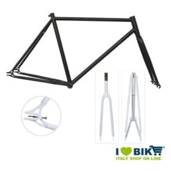 Telaio Fixed - 50 Saldature TIG Nero Opaco Single Speed